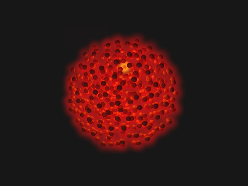 imagen_articulo-Alej_manjavacas Esfera roja formada por múltiples microesferas pequeñas