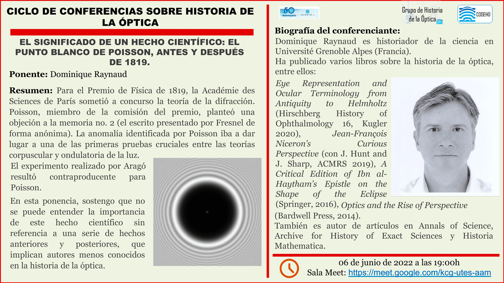 HistoOptica_2122_VIII_resumen Cartel resumen de la teleconferencia de Dominique Raynaud