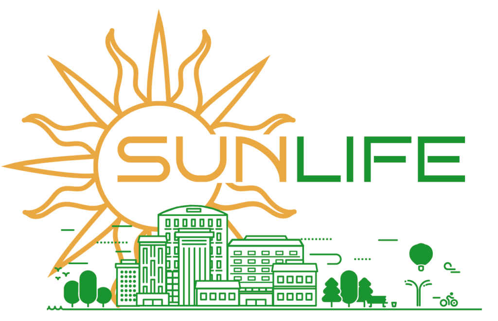 Logo Sunlife 001 Capullo de seda con una lupa en la que se ven iconos de los análisis que se han realizado